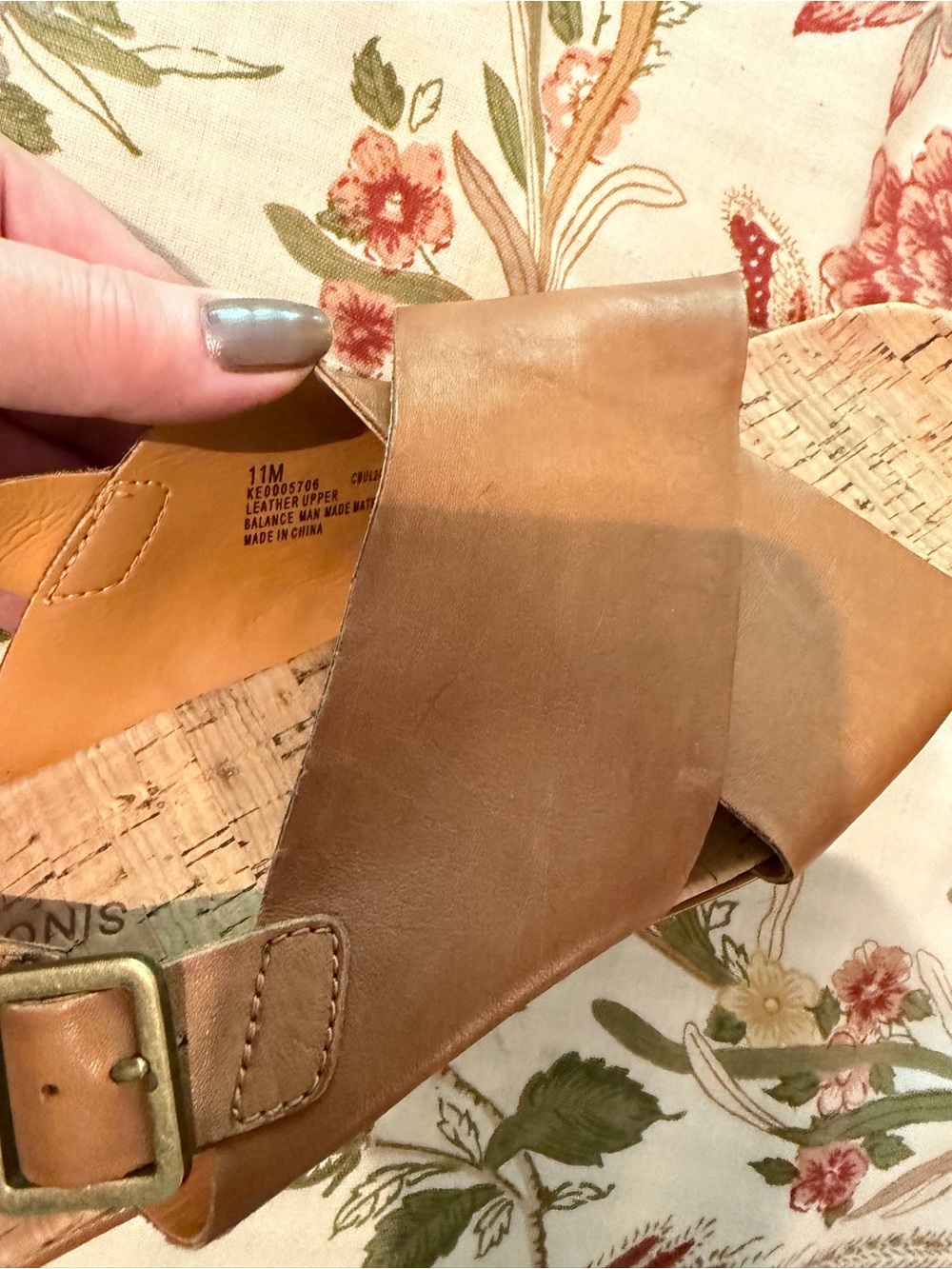 Kork-Ease Brown Leather Crisscross Cork Footbed Sandals - Picture 5 of 5